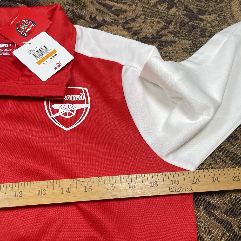 PUMA ARSENAL Soccer T7 ANTHEM JACKET 2017 RED/WHITE Mens Size Small New - Picture 4 of 8